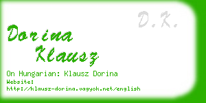 dorina klausz business card